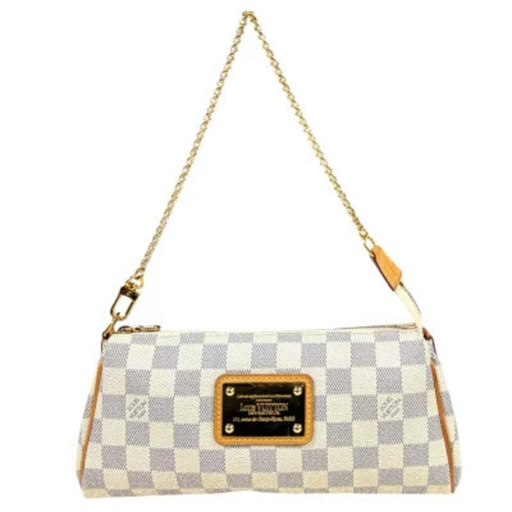 Louis Vuitton Eva Damier Azur White Handbag Canvas White